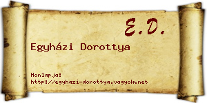 Egyházi Dorottya névjegykártya