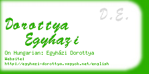 dorottya egyhazi business card